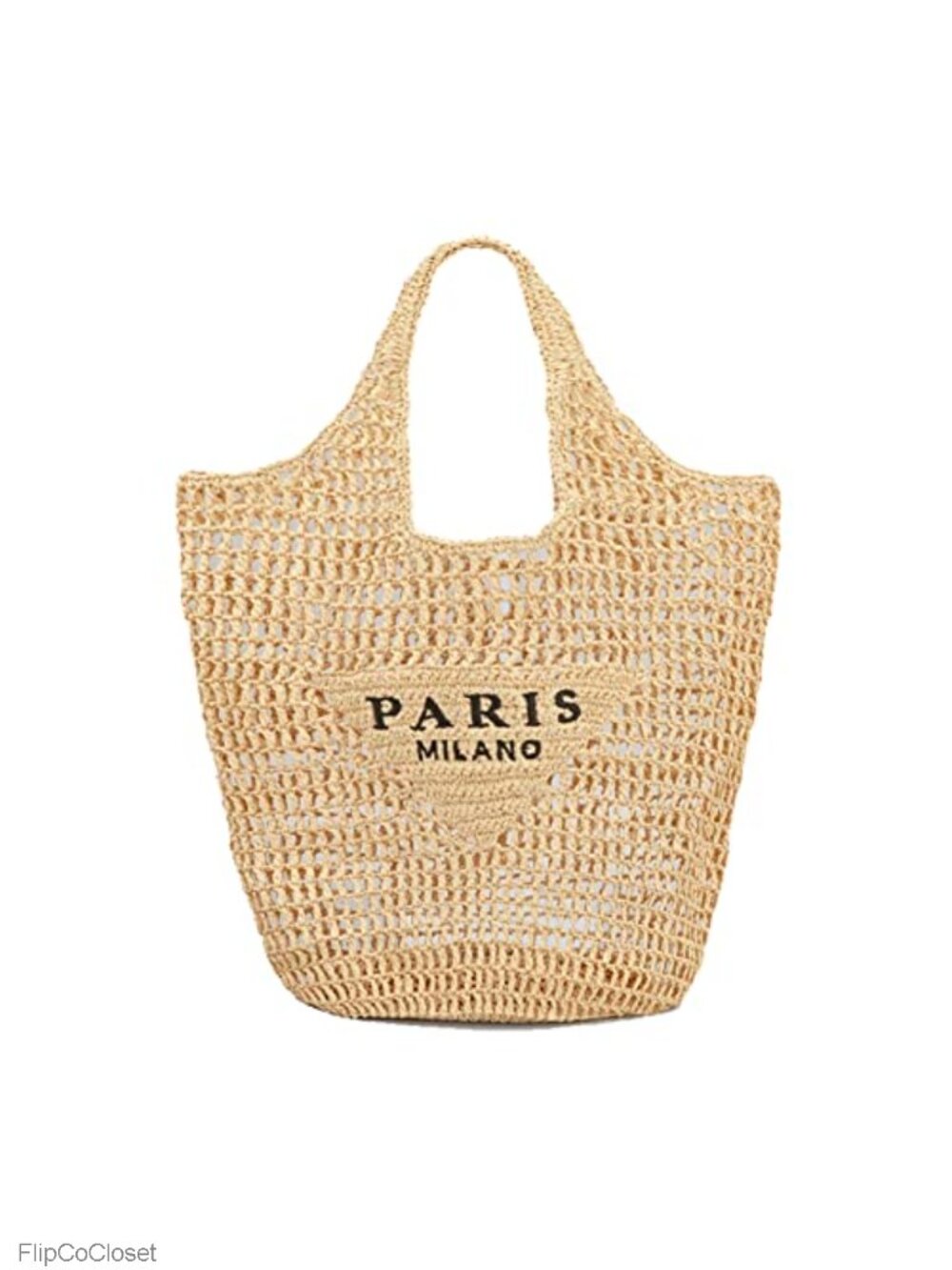 Straw Woven Tote Bag Large Capacity Foldable Waterproof Hobo Shoulder Beach